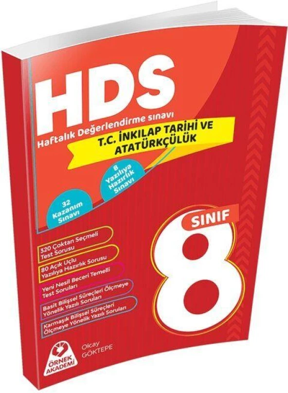 8. Sınıf Sosyal Bilgiler Haftalık Değerlendirme Sınavı HDS Örnek Akademi ürün görseli 1