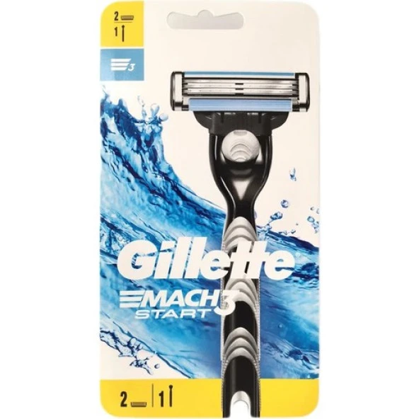 Gillette Mach3 Start Tıraş Makinesi + 2 Yedek Tıraş Bıçağı ürün görseli 1