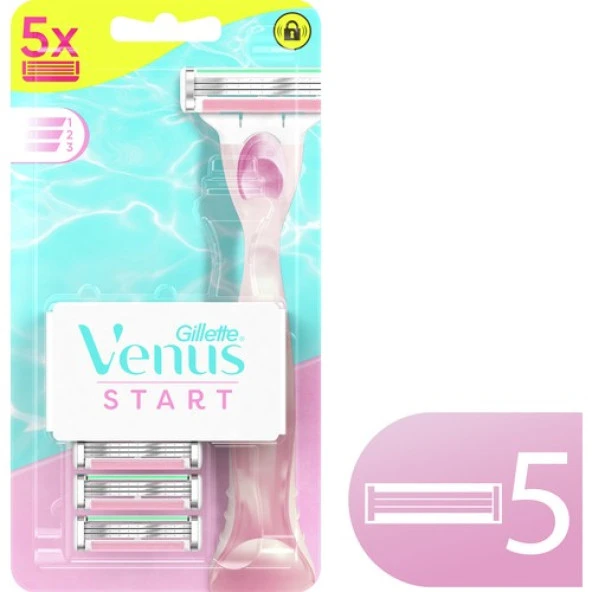 Gillette Venus Start Manuel Tıraş Makinesi 5 li Yedek Başlık ürün görseli 1