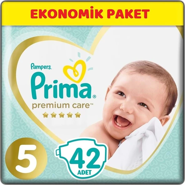 Prima Premium Care Bebek Bezi 5 Beden 11-16 KG Junior 42 Adet Ekonomik Pk ürün görseli 1