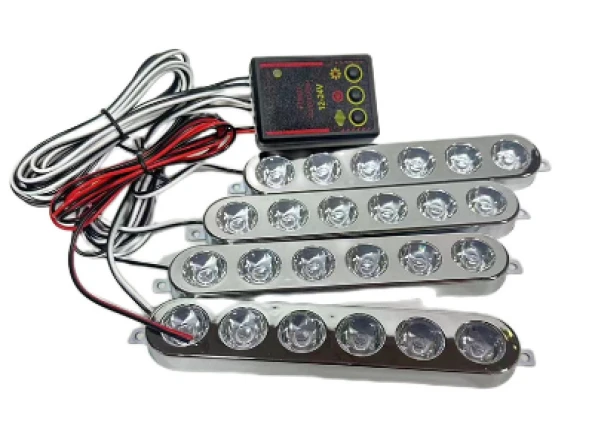 Çakar lamba 6x4 led sarı sarı 12-24v / LAPA536 ürün görseli 1