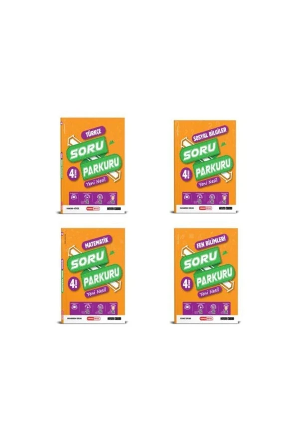 Kırmızı Beyaz 4. Sınıf Soru Parkuru Seti 4. Kitap Tür-Mat-Fen-Sos. ürün görseli 1