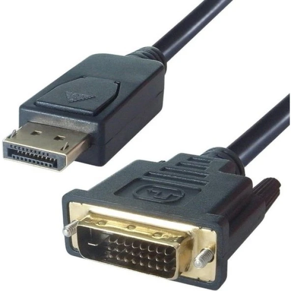 Displayport To DVI Çevirici Dönüştürücü Adaptör Kablosu 3 Metre ürün görseli 1