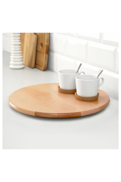 Snudda Huş 39 Cm Dönen Tabla - Resim 3