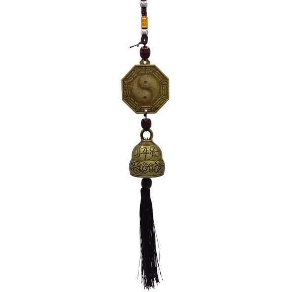 Çin Feng Shui Şans ve Bereket Metal Bagua Çan 40 cm ürün görseli 1