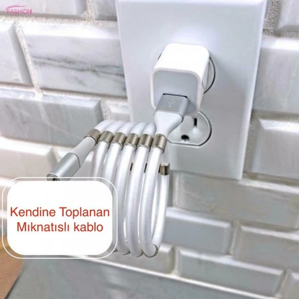 Kendine Toplanan Mıknatıslı Kablo  (Micro) Mıknatıs Sargılı Hızlı Kablo ürün görseli 1