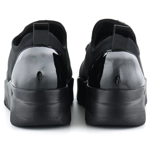 Erkan Saçmacı Almendra Siyah Streç Taşlı Sneaker - Resim 3