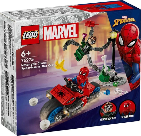 LEGO Super Heroes 76275 Motorcycle Chase: Spider-Man vs. Doc Ock ürün görseli 1
