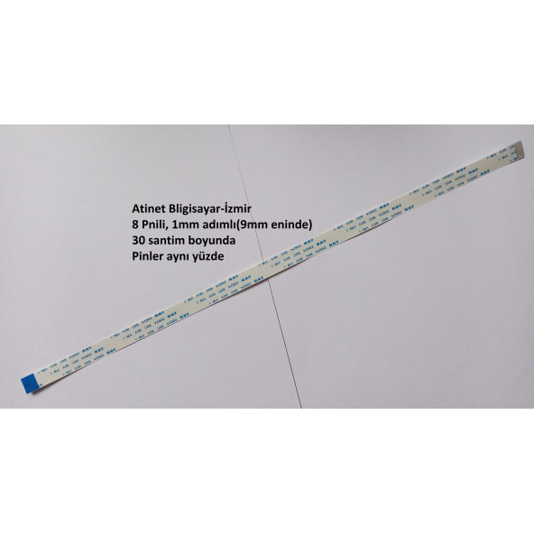 Awm 20624 80C 60V Vw-1 Flex Kablo 8 Pin 1Mm Adım 30Cm 8-1-30B ürün görseli 1