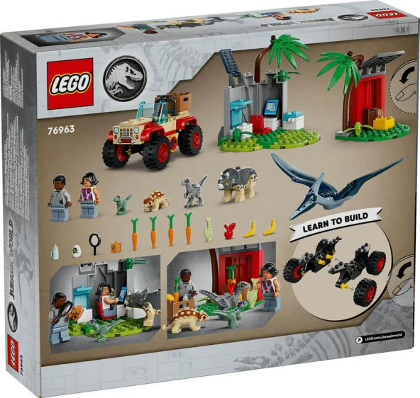 LEGO Jurassic Park 76963 Baby Dinosaur Rescue Centre ürün görseli 1