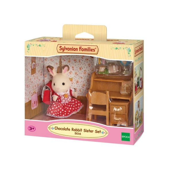 Sylvanian Families Çikolata Kulaklı Tavşan Kız Çalışma Masası ESF5016 ürün görseli 1