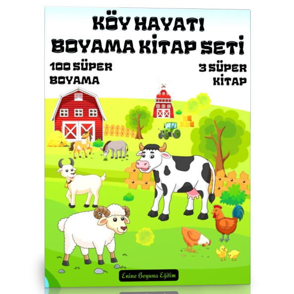 Köy Hayatı Boyama Kitap Seti (3 Süper Kitap) ürün görseli 1