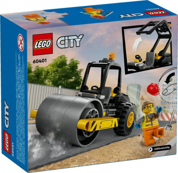 LEGO City 60401 Construction Steamroller - Resim 2