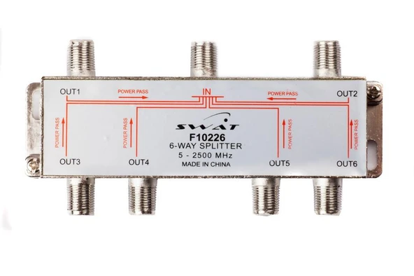SWAT F10226 1/6 Splitter 5-2500 Mhz ürün görseli 1