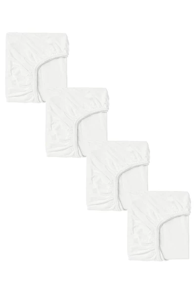 4 Adet Pamuklu ve Lastikli 60 x 120 x 15 cm Penye Bebek Çarşaf ürün görseli 1