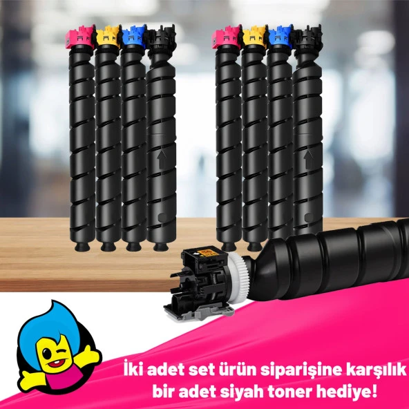 Kyocera TK-8375 Muadil Toneri Takım 2'li Avantaj Paket + 1 Siyah Hediye / Kyocera Taskalfa 3554ci ürün görseli 1