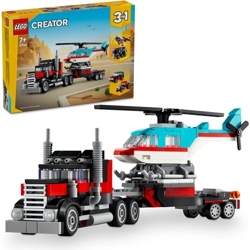 LEGO Creator 31146 Helikopterli Açık Kasa Kamyon (270 Parça) ürün görseli 1