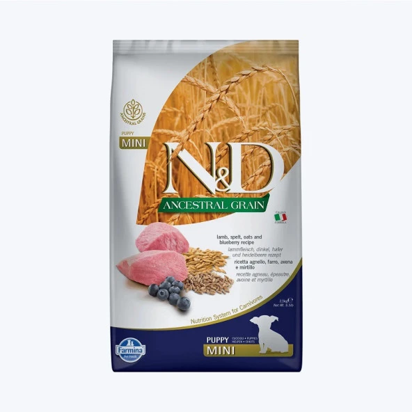 N&D ANCESTRAL GRAİN DOG KUZU PUPPY MİNİ 2,5 KG ürün görseli 1