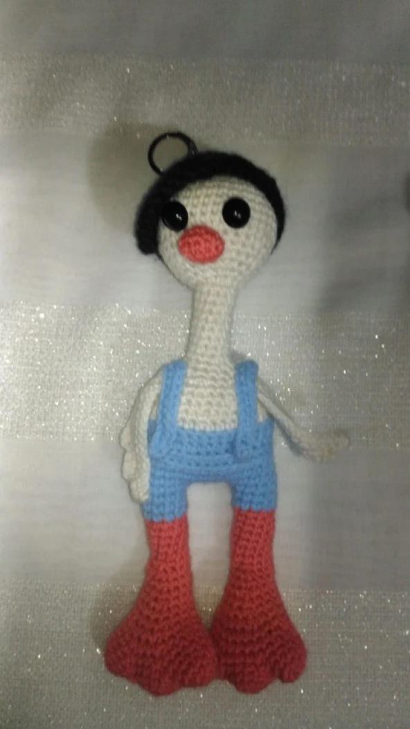 Sevimli Ördek Anahtarlık Amigurumi Organik Oyuncak ürün görseli 1
