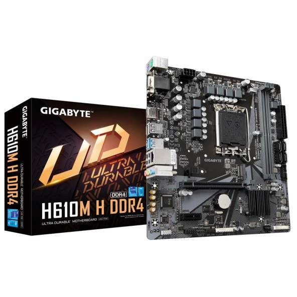 GIGABYTE H610M H H610 DDR5 Vga GLan mATX HDMI M2 1700p Anakart ürün görseli 1