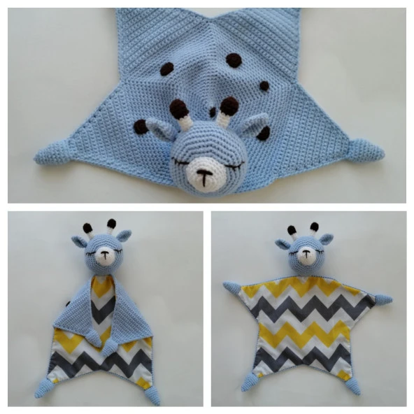Geyik Modeli Uyku Arkadaşı Amigurumi Organik Oyuncak ürün görseli 1