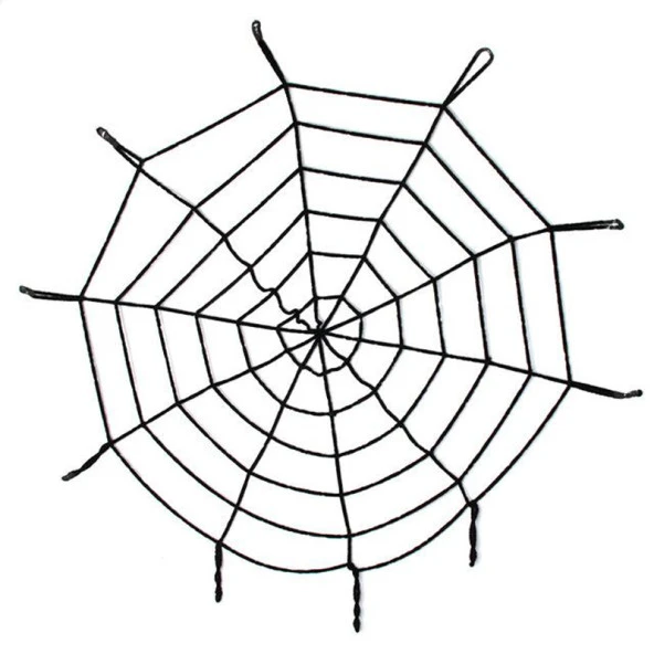 Halloween Cadılar Bayramı Örümcek Ağ Dekor Siyah 1.5 Metre ürün görseli 1
