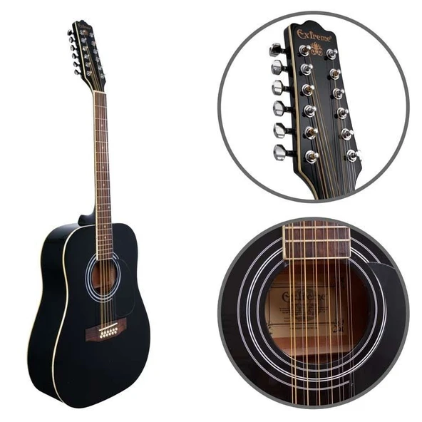 Gitar Akustik Extreme XA12BK - Resim 5