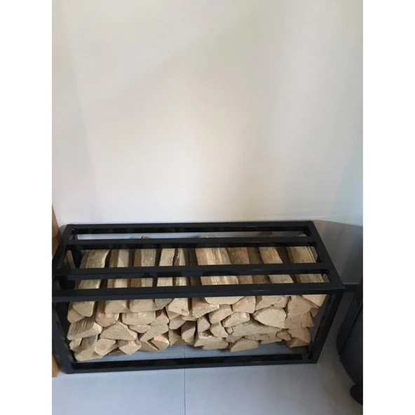 Bahçe Odunluk Şömine Yanı Metal Odunluk ürün görseli 1
