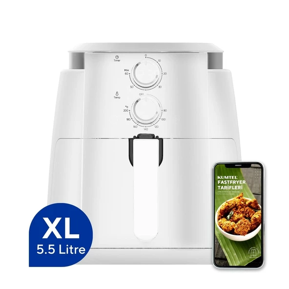 Kumtel Beyaz XL Fastfryer (Yağsız Fritöz Airfryer) HAF-01 ürün görseli 1