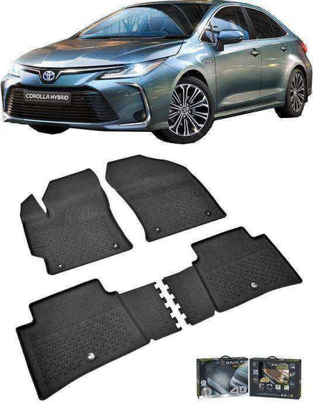 Sahler Toyota Corolla  Sedan 2019 ve Sonrası  4.5D Havuzlu Paspas Siyah ürün görseli 1