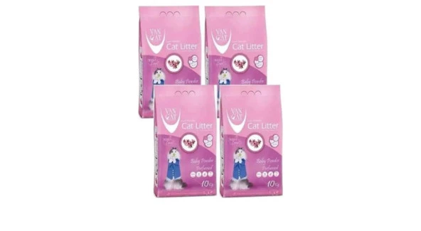 Van Cat  Baby Powder Parfümlü Kedi Kumu 10 Kg X 4 Adet ürün görseli 1