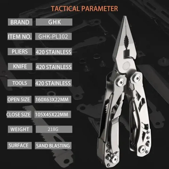 Grand Harvest GHK-PL102 Smart Lion Multi Tool - Resim 9