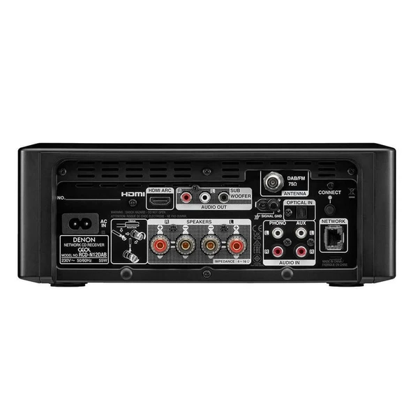Denon RCD-N12DAB CD&Network Receiver Siyah - Resim 2