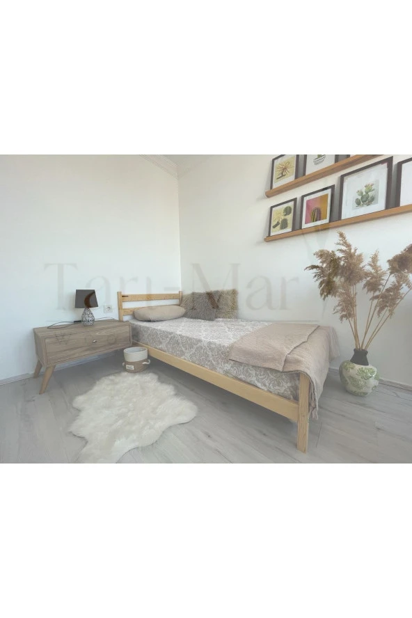 Tarımarwoodhome Lizbon Ahşap Karyola 120x200 cm ürün görseli 1