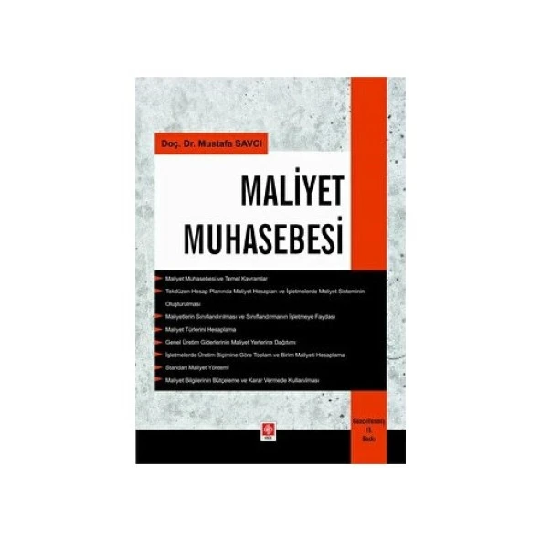 Maliyet Muhasebesi Mustafa Savcı ürün görseli 1