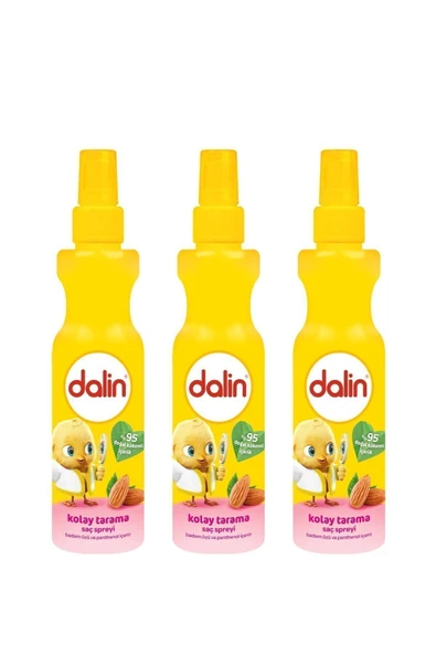 Dalin Badem Özlü Kolay Tarama Saç Spreyi 200 ml 3 Adet ürün görseli 1