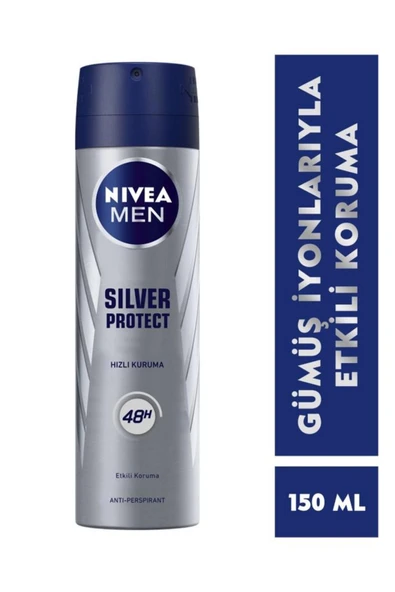 Nivea Erkek Deodorant Silver Protect 150 ml 2 Adet ürün görseli 1