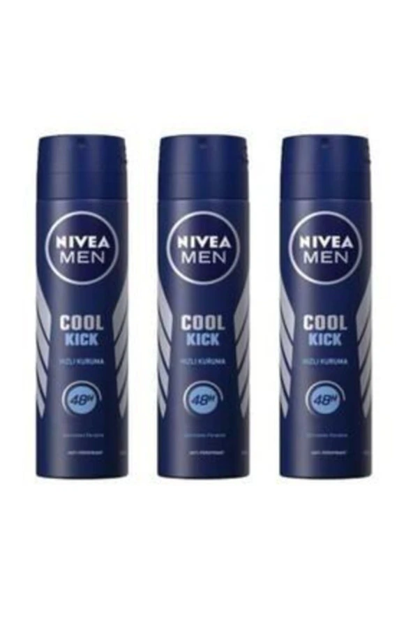 Nivea Erkek Deodorant Cool Kick 150 ml 3 Adet ürün görseli 1