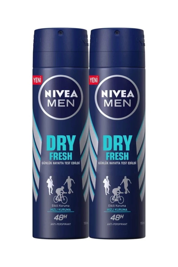 Nivea Erkek Deodorant Dry Fresh 150 ml 2 Adet ürün görseli 1