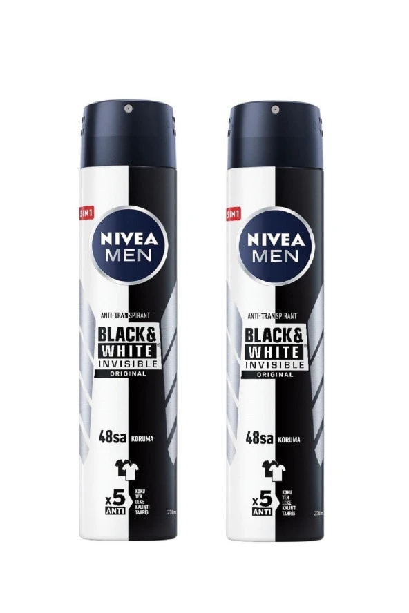 Nivea Erkek Deodorant Black&White Original 150 ml 2 Adet ürün görseli 1