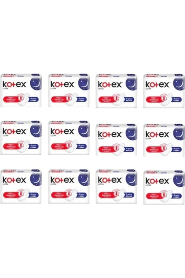 Kotex Ultra Gece Ped 6'Lı 12 Paket ürün görseli 1