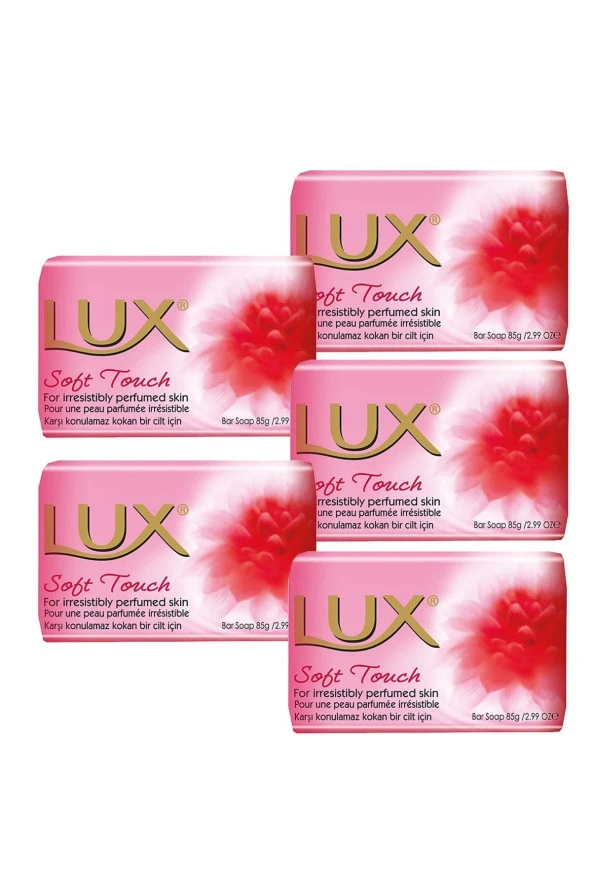 Lüx Sabun El Yüz Vücut Pembe Soft Touch 80 gr 5 Adet ürün görseli 1