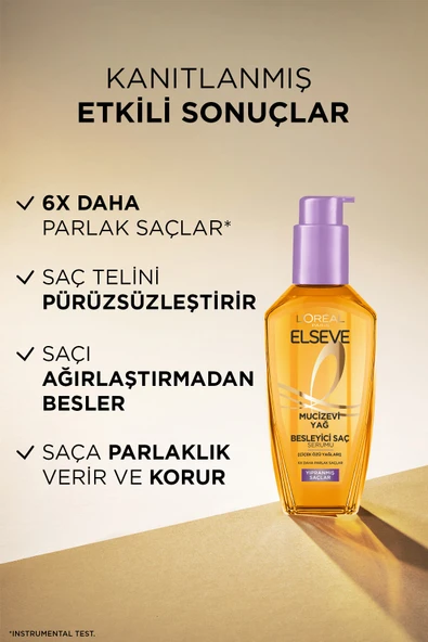 Loreal Elseve Yıpranmış Saçlar için Mucizevi Saç Bakım Yağı 100ml - Resim 3