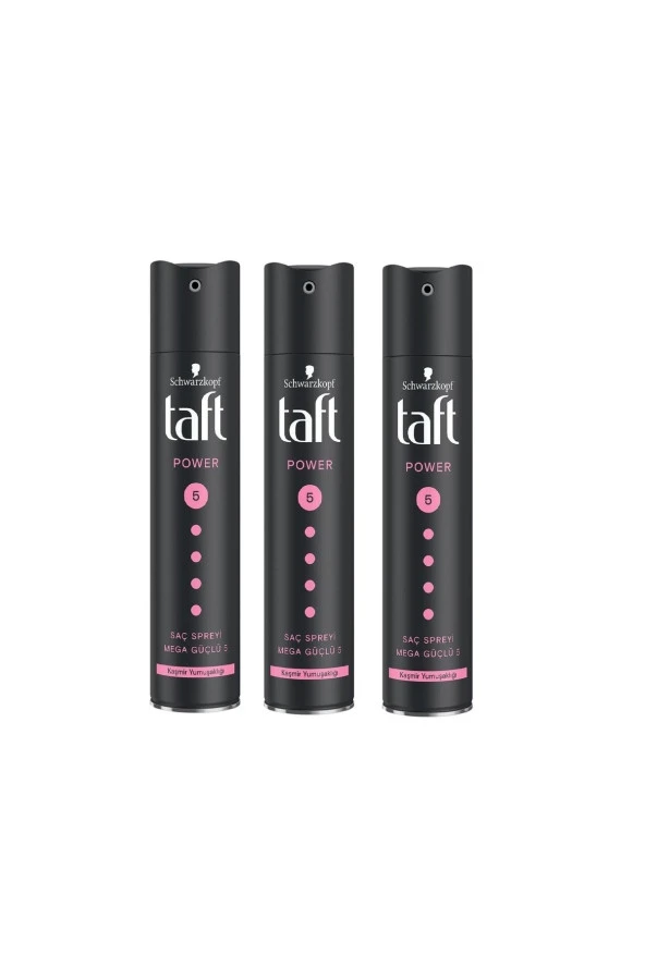 Taft Saç Spreyi Power Kaşmir Yumuşaklığı 250 ml 3 Adet ürün görseli 1