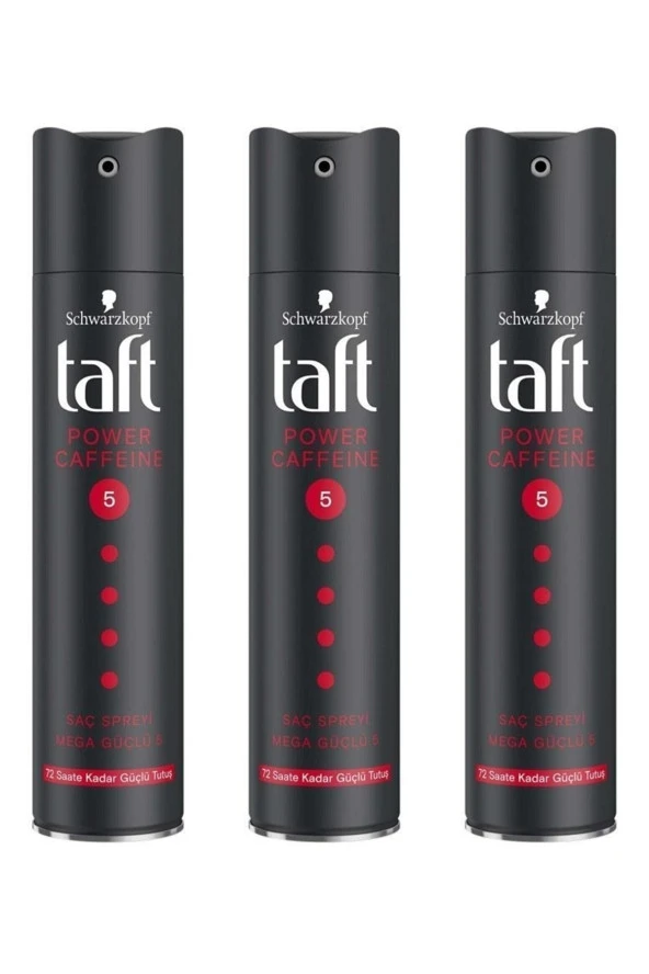 Taft Power Caffeine  Saç Spreyi 250 ml 3 Adet ürün görseli 1