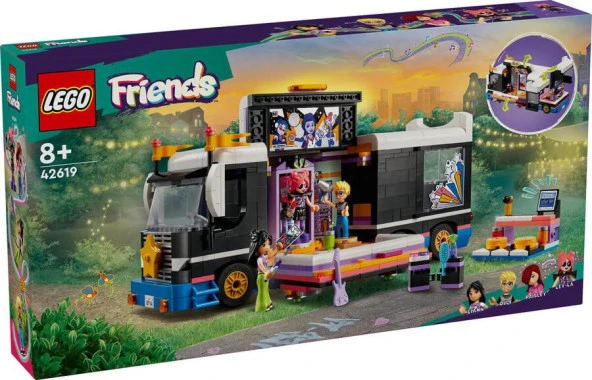 LEGO Friends 42619 Pop Star Music Tour Bus ürün görseli 1