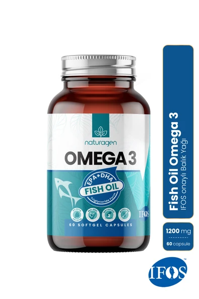 Naturagen 1200 Mg Omega 3 Fish Oil Balık Yağı 60 Yumuşak Kapsül ürün görseli 1