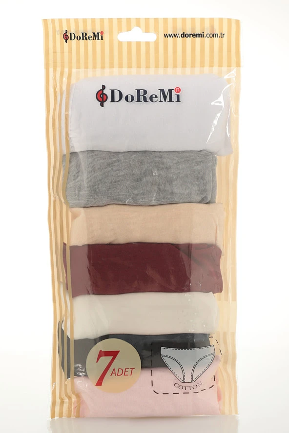 DoReMi Daily Fit 7'li Günlük Rahat Kalıp Kadın Pamuklu Külot ürün görseli 1