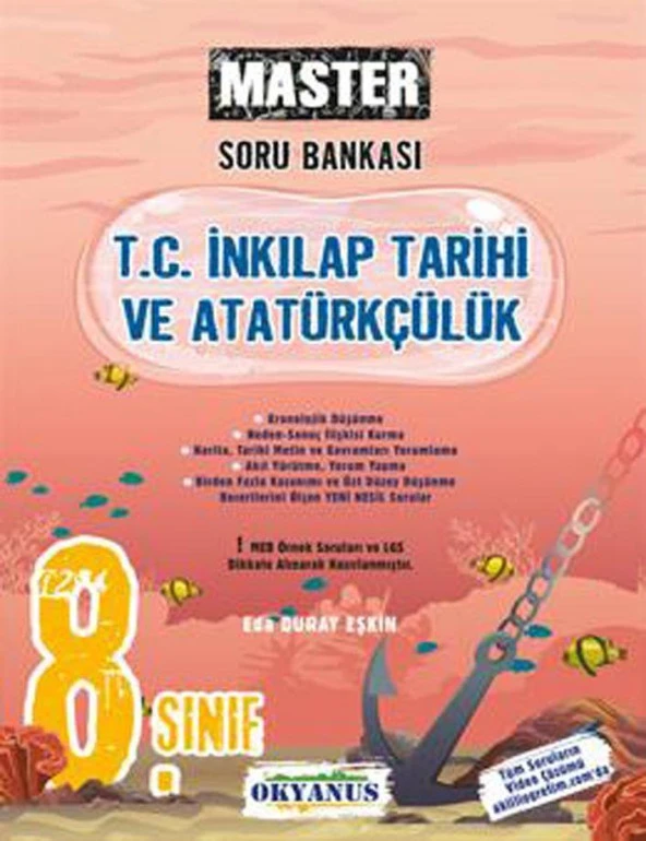8. Sınıf Master T.C. İnkılap Tarihi Ve Atatürkçülük Soru Bankası Okyanus Yayınları ürün görseli 1
