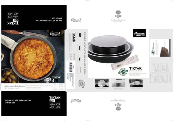 Bondy Amercook Bondy  4 Parça Pişirme Seti - Resim 6